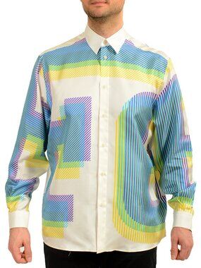 Scuderia Ferrari Printed "Flunga Hologram" 100% Silk Shirt US 3XL IT 58
